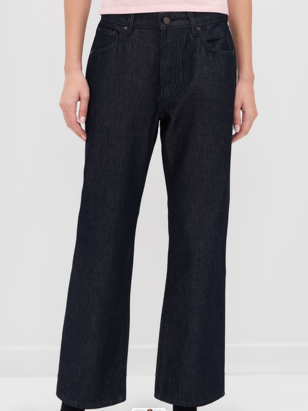 Renggli High-Rise Wide-Leg Jeans in Deep Indigo Black (never worn)